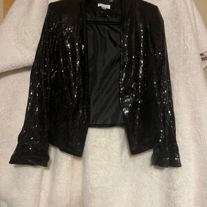 Calvin Klein Black Sequin Blazer